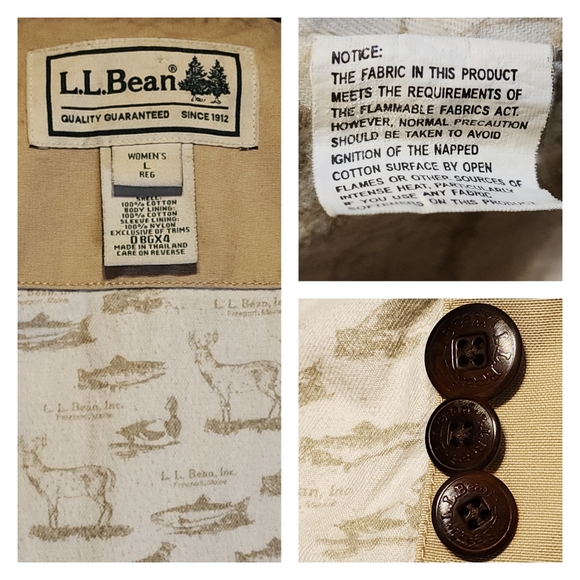 Mint 2BN cond (L) Women's L.L.Bean Lined button front jacket + cord trim accents - Picture 11 of 14